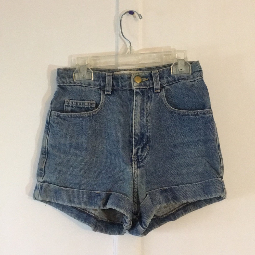 American Apparel high waisted denim shorts
